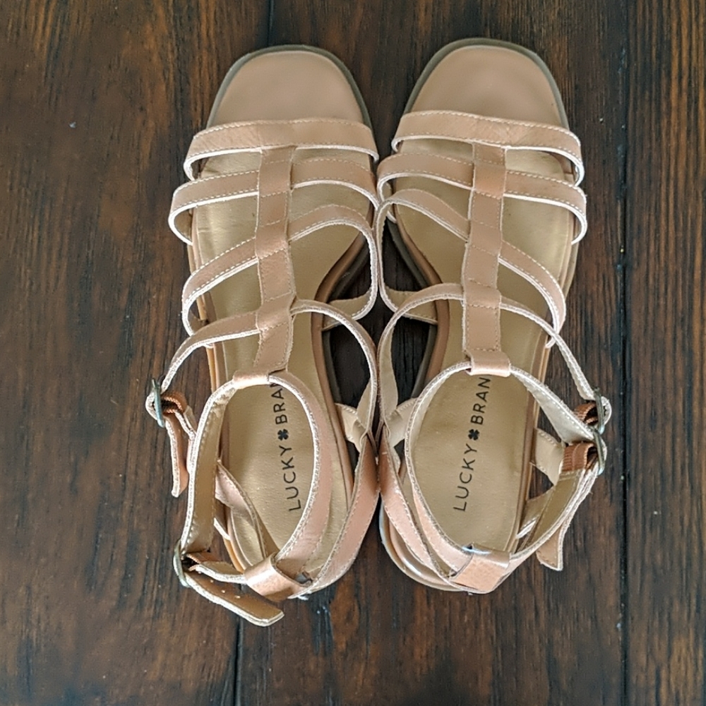 Tan leather sandals